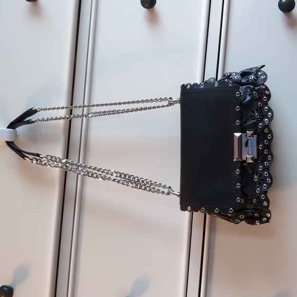 Michael Kors Black Shoulder Bag with Silver Chain - Picture 7 of 11